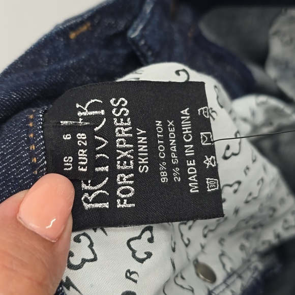 Rerock For Express Skinny Destresse Jean's Size 6 - Picture 9 of 9